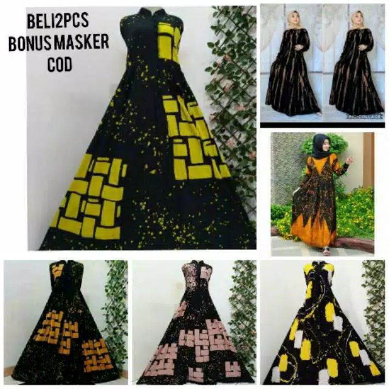 Gamis twill / (Size S,M,L,XL) Gamis twill rainbow / pelangi / ori twill super busui