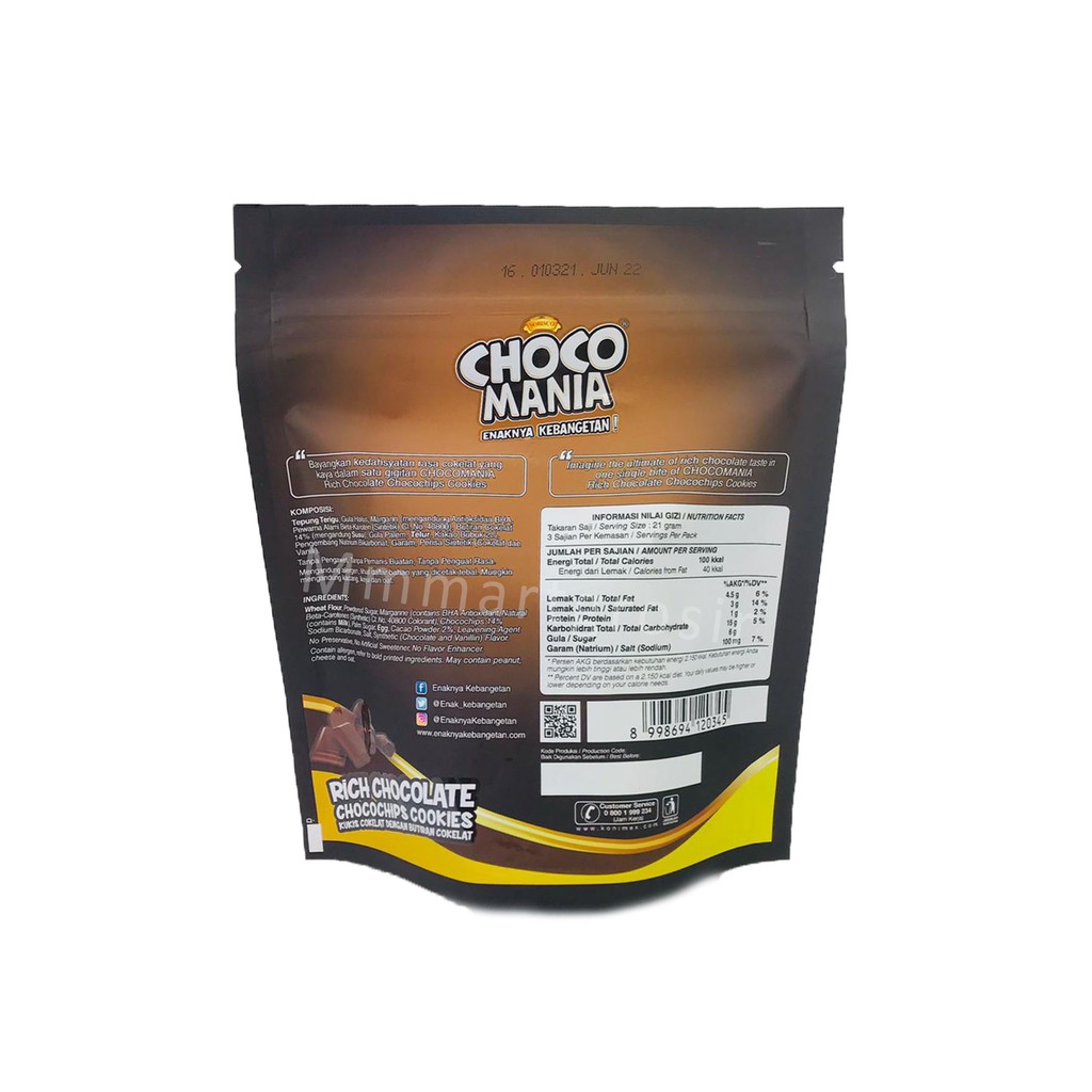 CHOCO MANIA RICH CHOCOLATE CHOCOCHIPS COOKIES 69g