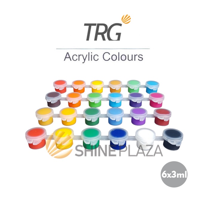 TRG Acrylic Colour Set 6 Warna - Cat Akrilik Kanvas Lukis Canvas Paint Acrylic Color 3 ml