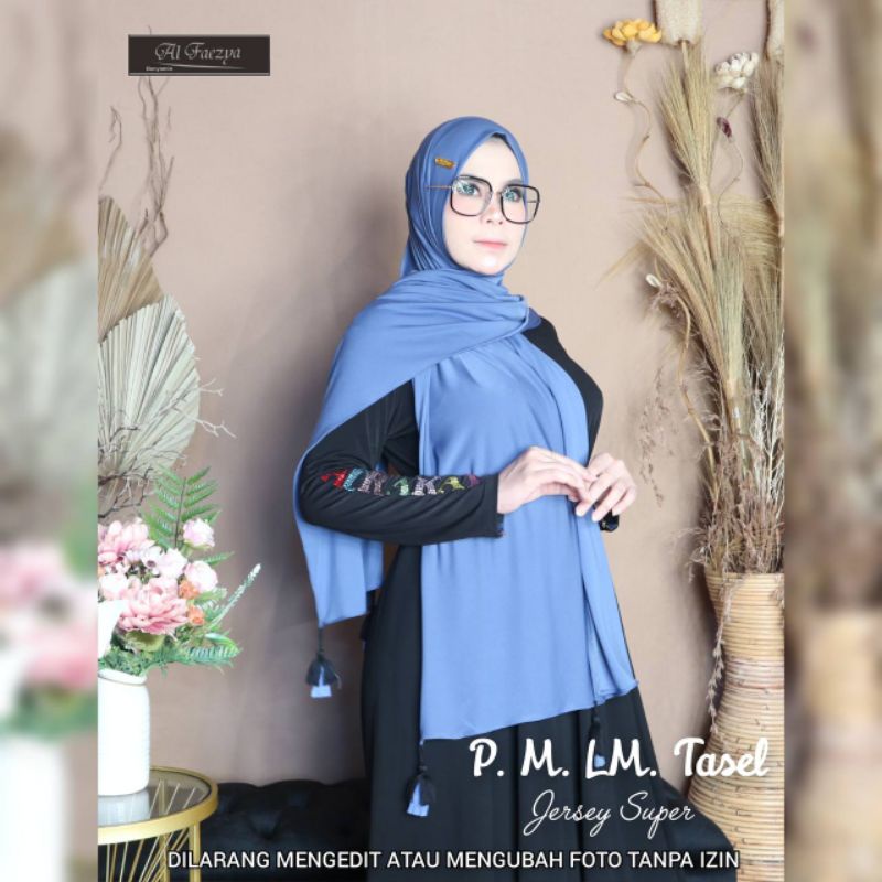 373 PASHMINA INSTANT AL FAEZYA MALAY LUBANG MASKER JERSEY SUPER DEWASA/HIJAB AF PASMINA ORI BY BUNYA