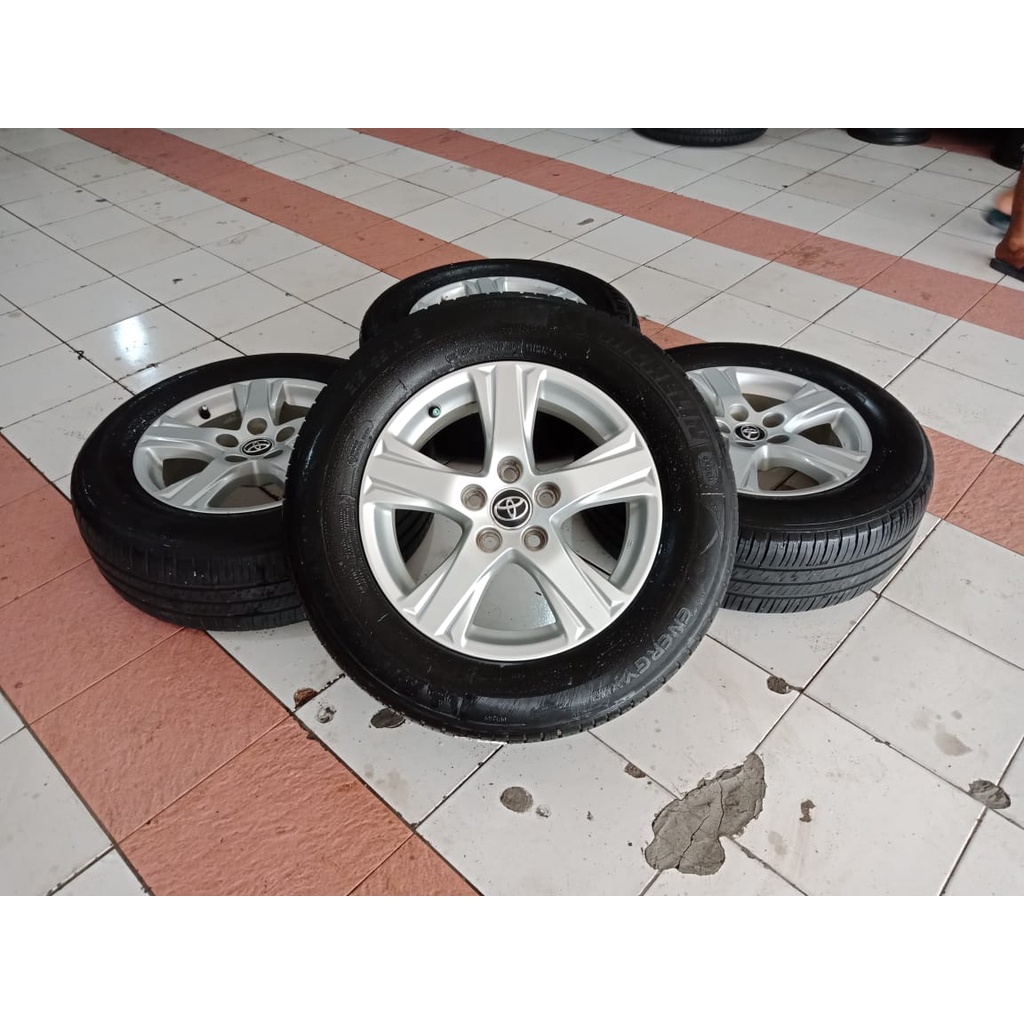 velg mobil bekas ring 16 untuk mobil alphard plus ban michelin 215 65 r16