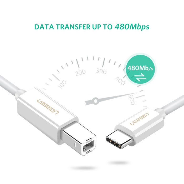 UGREEN Kabel USB-B (Printer) to USB-C 1m, 2m - US241