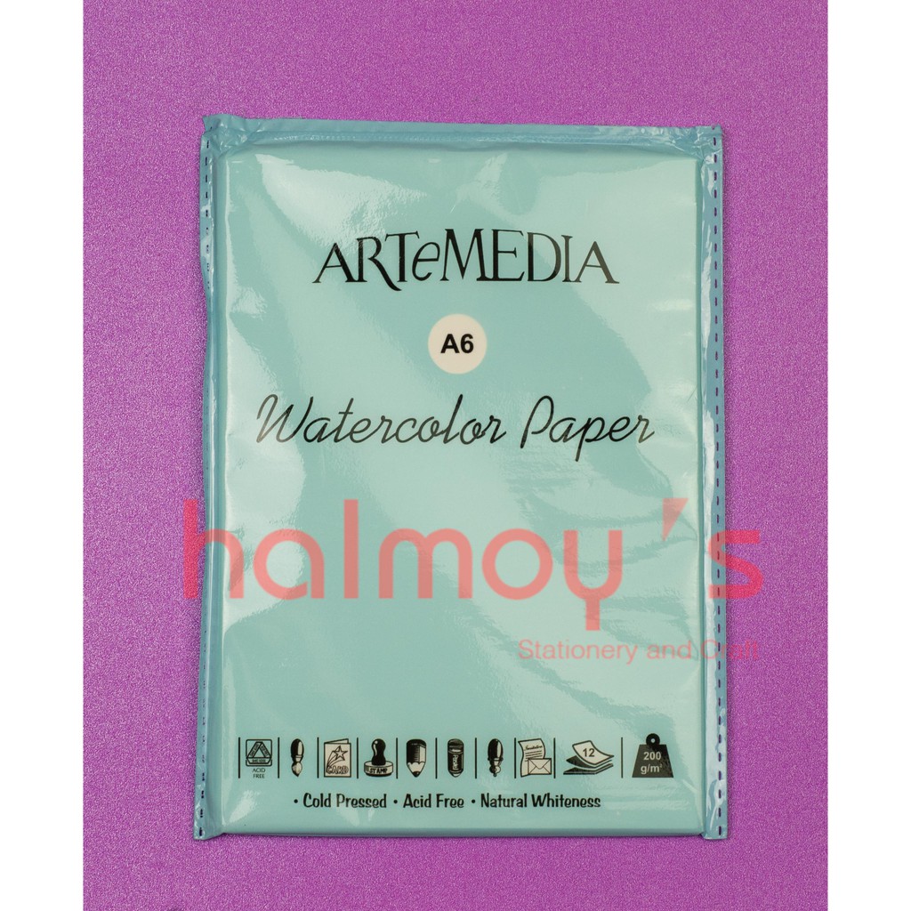 

KERTAS / PAPER WATER COLOR / CAT AIR ARTEMEDIA A6 200 GSM 12 PCS