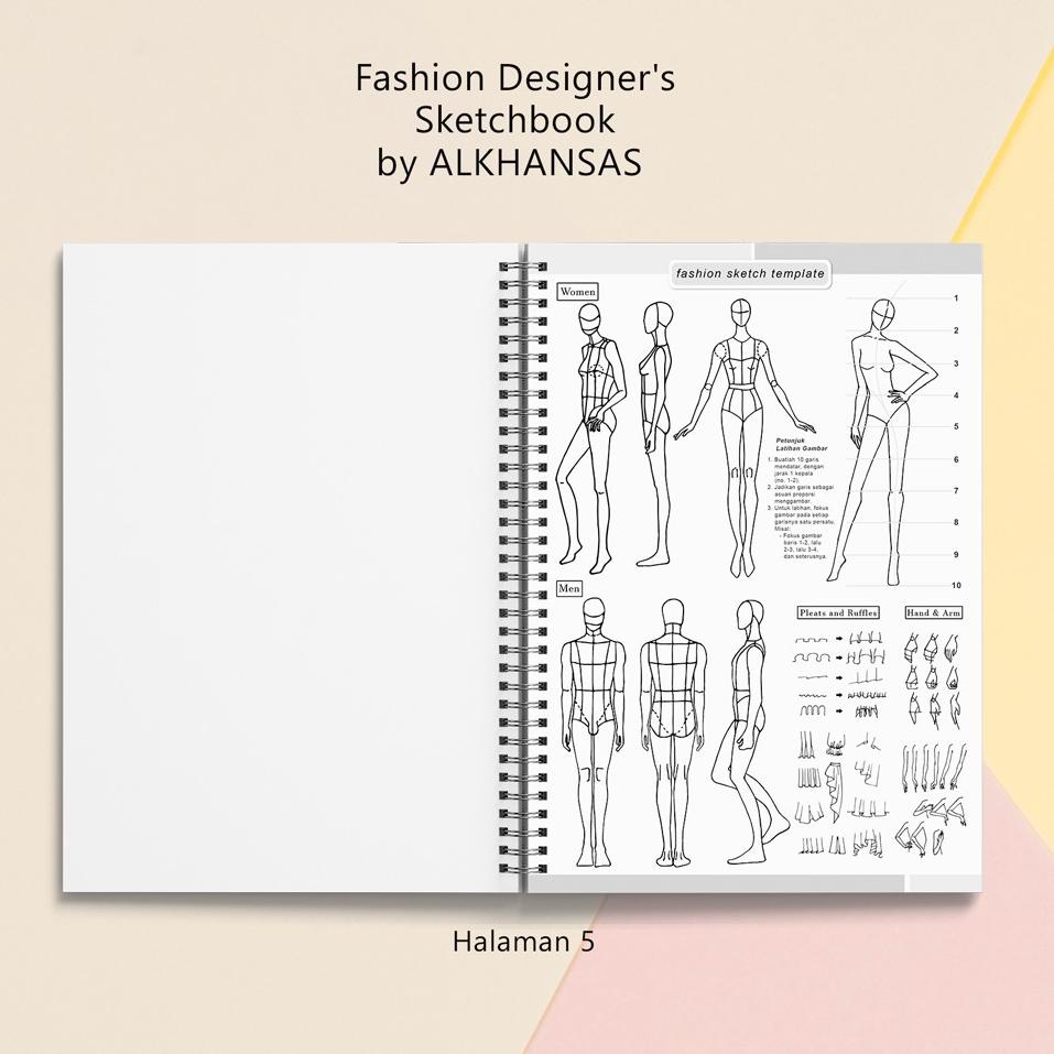 

[KuX㊙] Alkhansas - Buku Gambar Fashion Designer (Fashion Designer's Sketchbook) Volume 8 |Produk viral