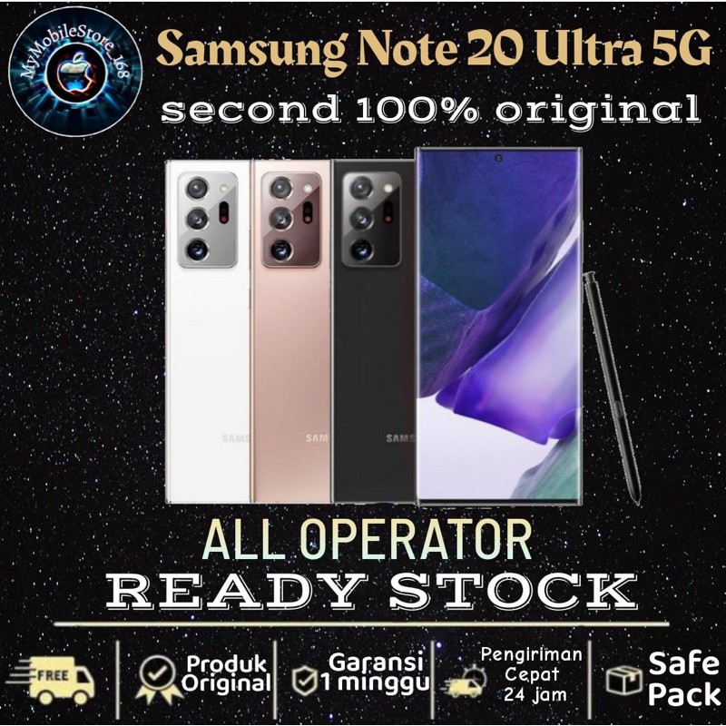 hp murah samsung Note 20 Ultra 5G 12/256gb Dual Seken Original 100% Mulus Likenew