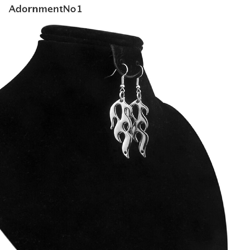 (AdornmentNo1) Anting Tusuk Gantung Desain Api Gaya Punk / Hip Hop Untuk Wanita