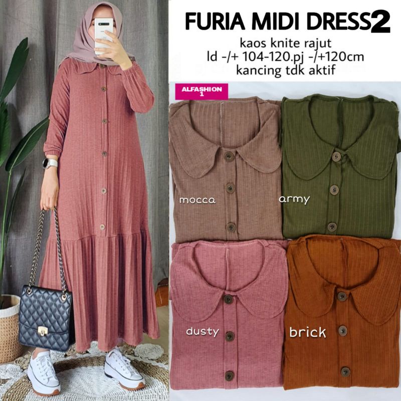 gamis kaos knit rajut