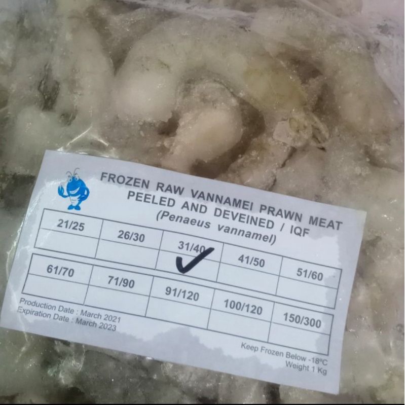

Udang Vanname IQF size 31-40 ekor/kg
