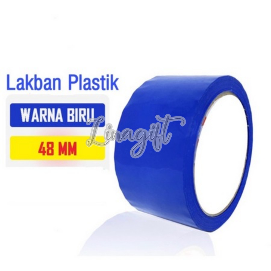 ( Rol 90 Yard ) LAKBAN WARNA 48MM / PLAKBAN PLASTIK 2 IN CLEAR BENING COKLAT BROWN