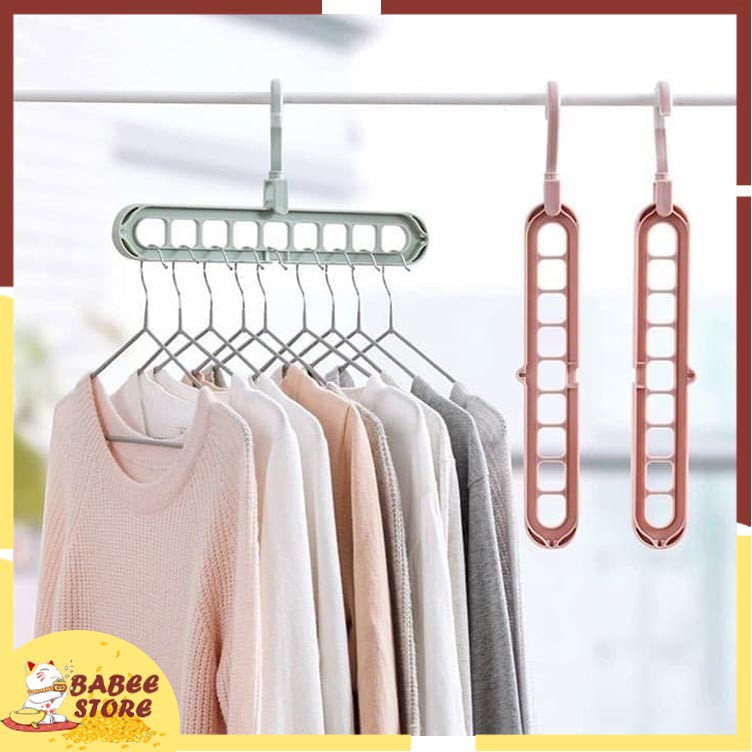 MAGIC HANGER / GANTUNGAN BAJU MULTIFUNGSI / FOLDABLE HANGER / GANTUNGAN BAJU 9 IN 1 PRAKTIS RAPI