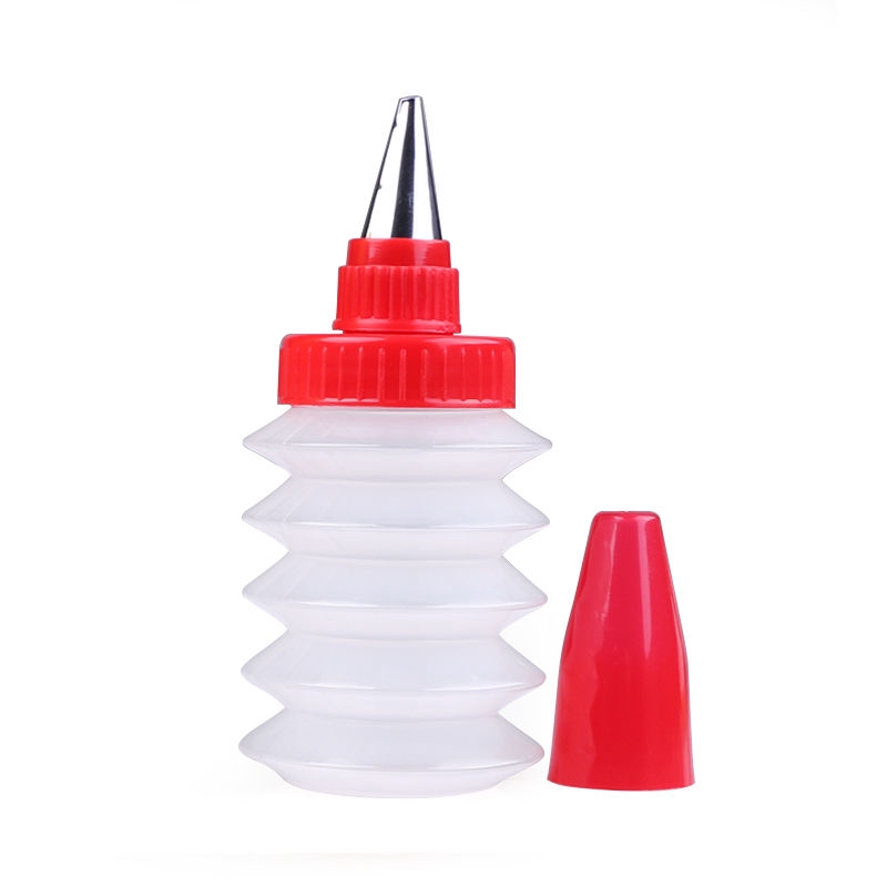 Reusable Spring-type Icing Piping Bottle with Nozzle Cupcake Cookie Sugarcraft Dekorasi Kue Anak Bento Decor Dapur DIY Alat Baking