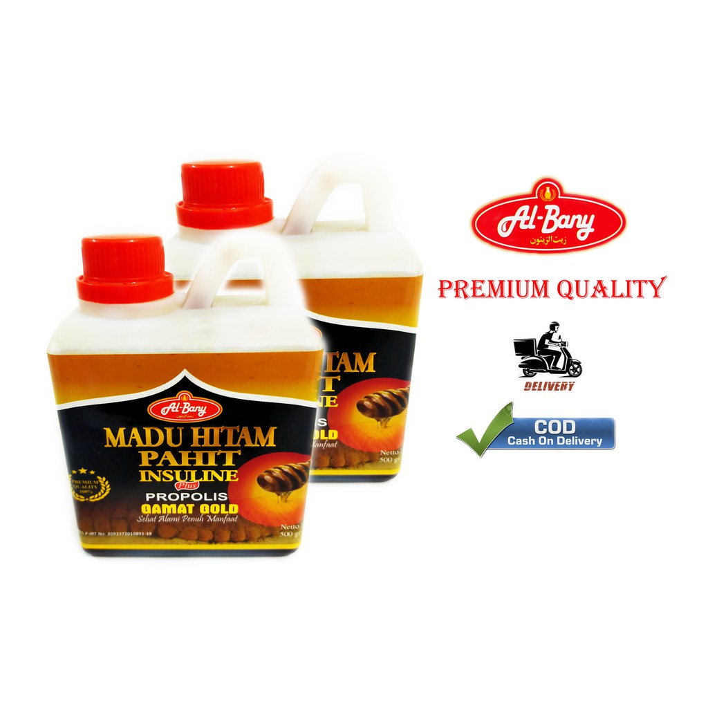 Jual Paket Super Madu Hitam Pahit Al Bany Plus Gamat Gold Gr