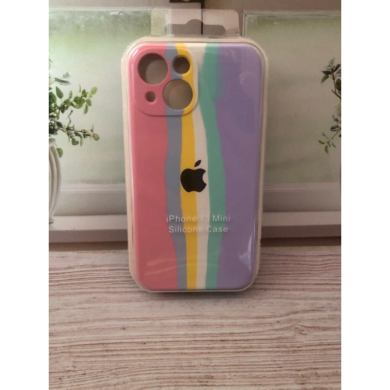 CASE IPHONE 13 MINI SILIKON CASE NEW RAINBOW COVER