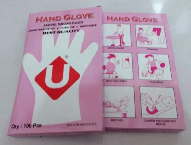 SARUNG TANGAN PLASTIK HIGIENIS ( HAND GLOVE ) ISI 100