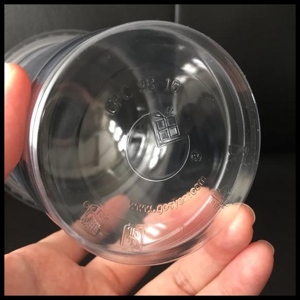 Mug Gelas - Cup Plastik Pet 16Oz - Gelas Plastik Thai Tea-Starbucks & Lid Dome