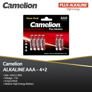 Camelion Baterai Alkaline A3 4 + 2 | Baterai Alkaline A3 Isi 6