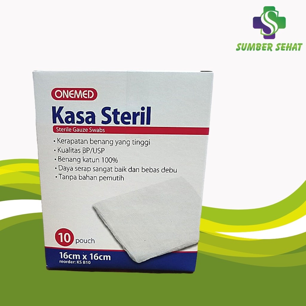 KASA STERIL ONEMED 16 CM X 16 CM PAK 10 POUCH