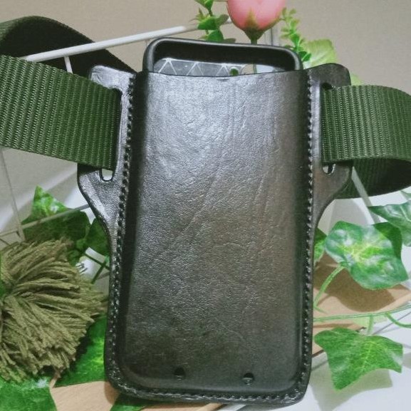 Naysila Naymila Case Sarung Dompet Tas Tempat Hp Pinggang Sabuk Kulit Universal Untuk Iphone Samsung
