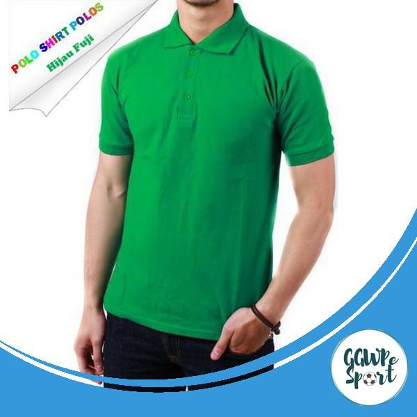 KAOS POLO POLOS PRIA BAJU KERAH COWOK HIJAU FUJI JAMINAN KUALITAS TERBAIK