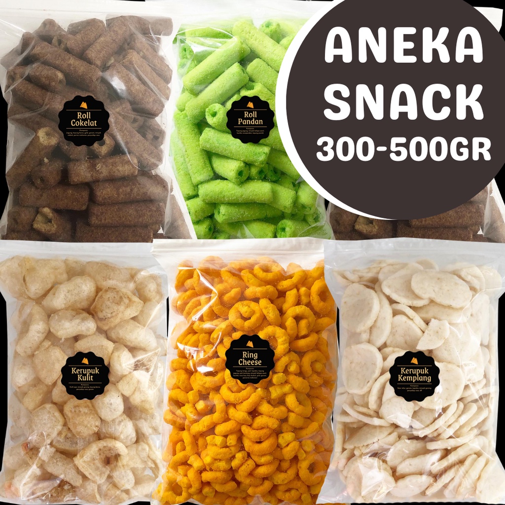 Aneka Snack Kiloan 300-500 Gram / Cemilan Camilan Bal Kilo Kiloan Snack Grosir Murah Surabaya