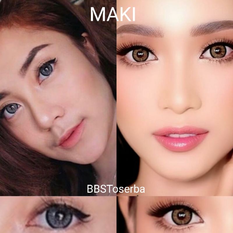 softlens MAKI by Urban Gray brown (NORMAL S/D 0.50 sampai -10.00)