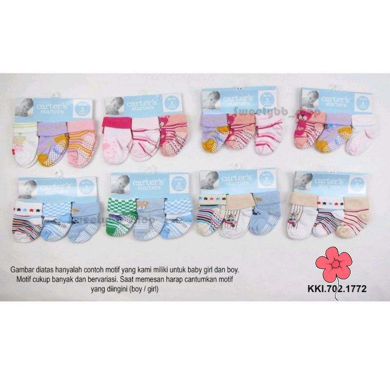 Kaos kaki bayi newborn cowok dan cewek katun street / Kaos kaki bayi baru lahir anti slip