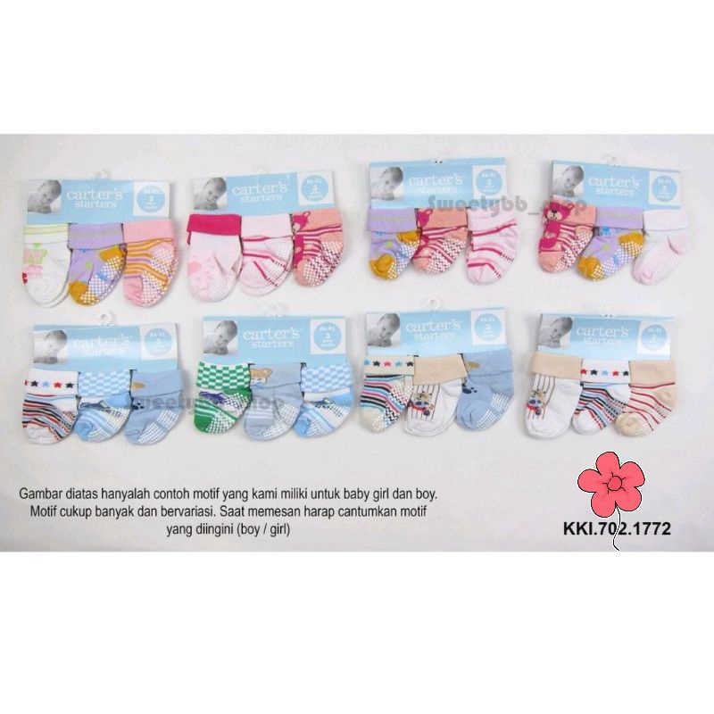 Kaos kaki bayi newborn cowok dan cewek katun street / Kaos kaki bayi baru lahir anti slip