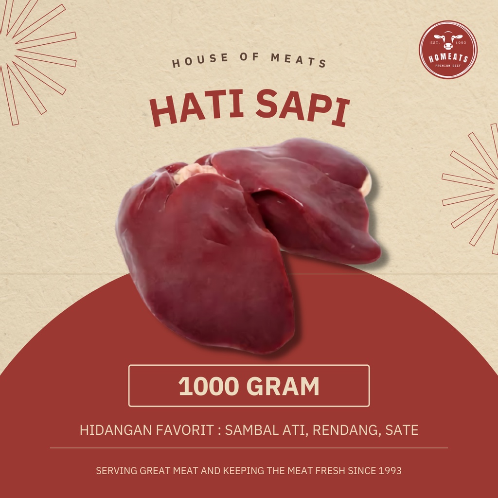 

Hati Sapi Segar 1000 Gram