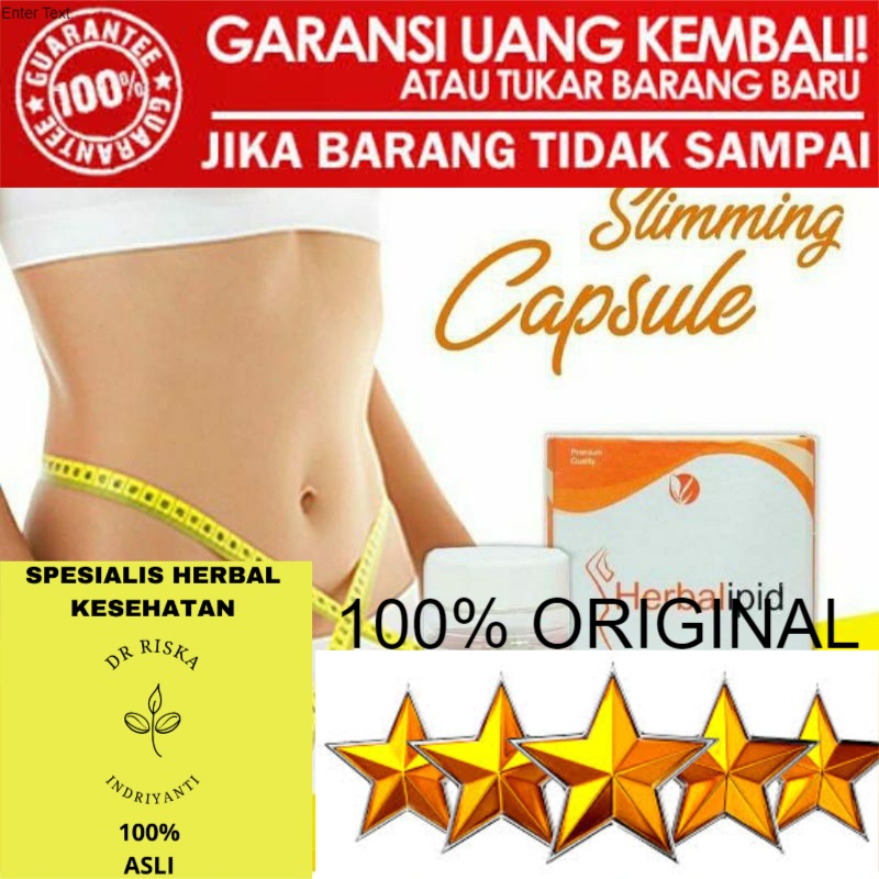 100% ASLI herbalipid slimming original capsul pelangsing berat badan