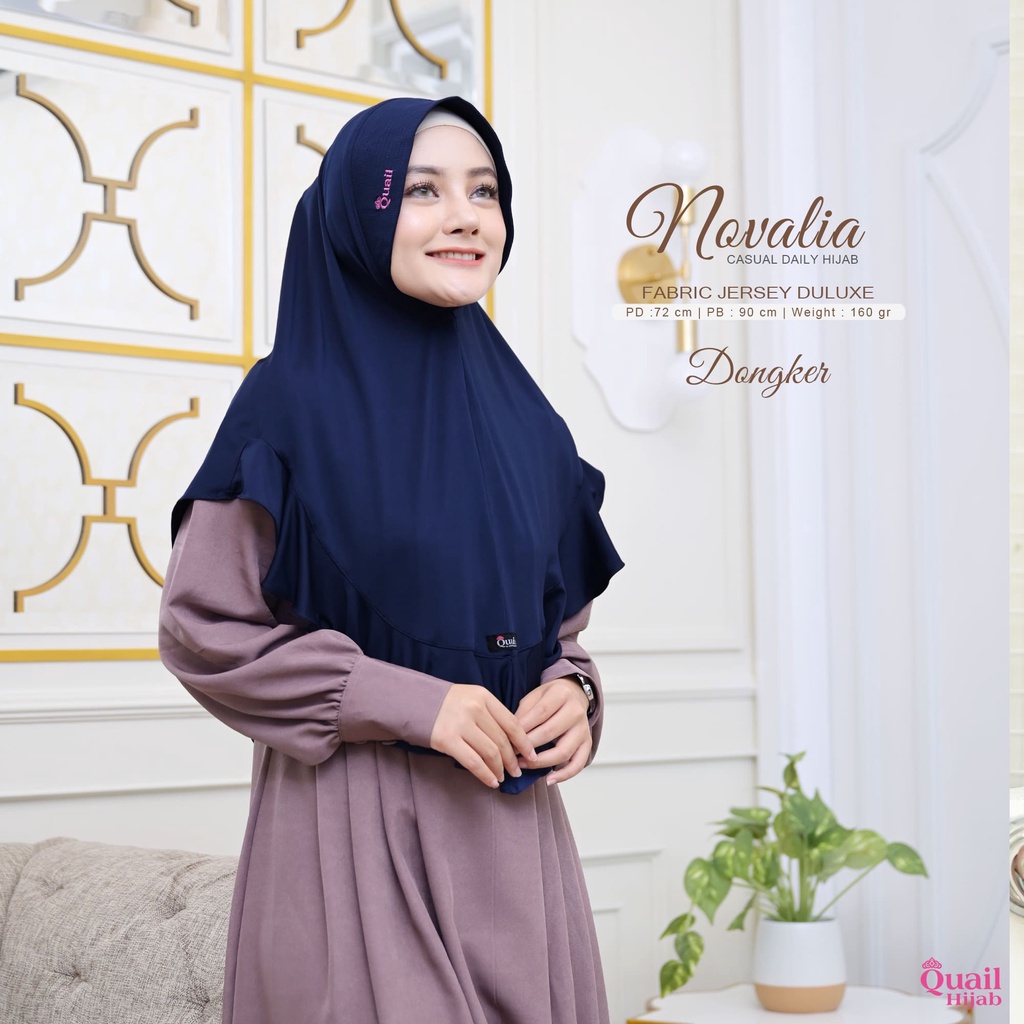 Quail Hijab - NOVALIA CASUAL HIJAB ORI QUAIL JILBAB INSTAN