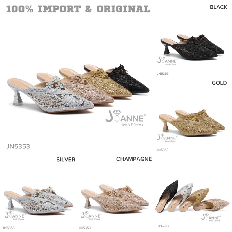 [ORIGINAL] JOANNE Mules Heels Shoes Sepatu Hak Pesta #JN5353