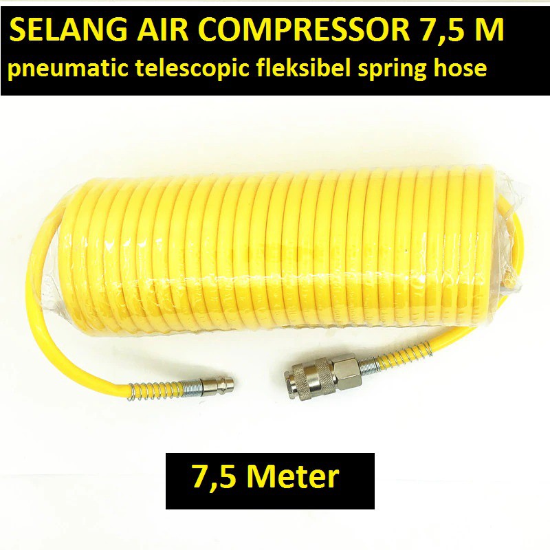 Selang Air Compressor Telescopic Fleksibel Spring Hose 7.5 Meter / Selang Compressor