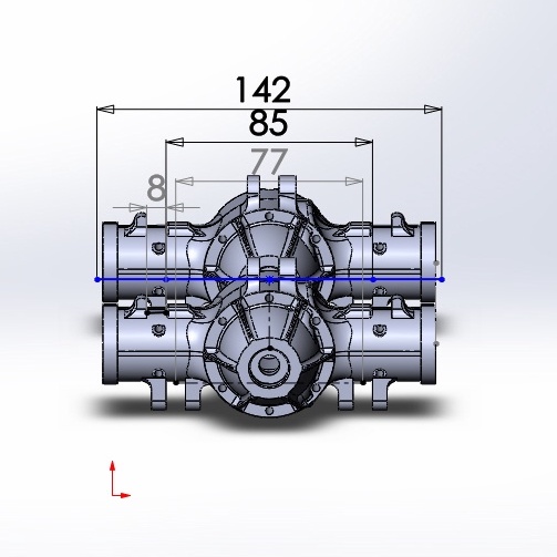 Gardan Gerinda Miniatur dump truk tronton skala 10 canter 1/8 No diffrential untuk Bak 25 cm