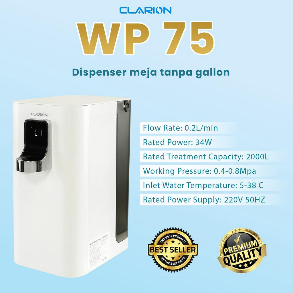 CLARION Water Dispenser, tanpa gallon, RO Purifier, Dispenser Meja