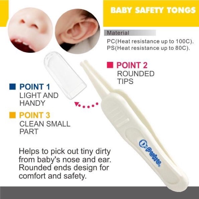 PUKU Baby SAFETY TONGS - Nose Cleaner Pembersih Lubang Hidung Bayi