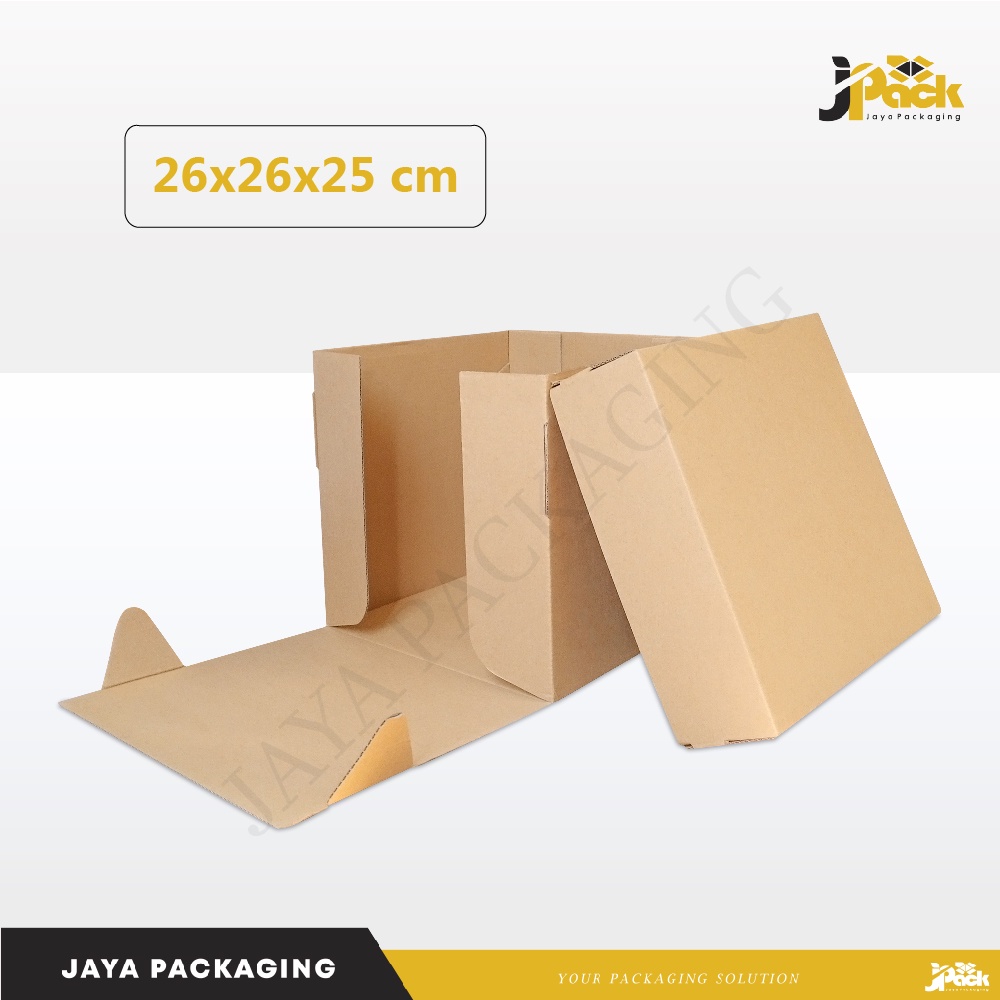 

Box 26x26x25 cm (Homie Cake Top/Bot) Tart/Puding/Kardus/Karton/kemasan/Paking/boxkuetart/boxtart/Hampers/boxBoneka/tinggi25