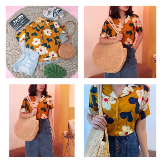 Flower Mustard Shirt