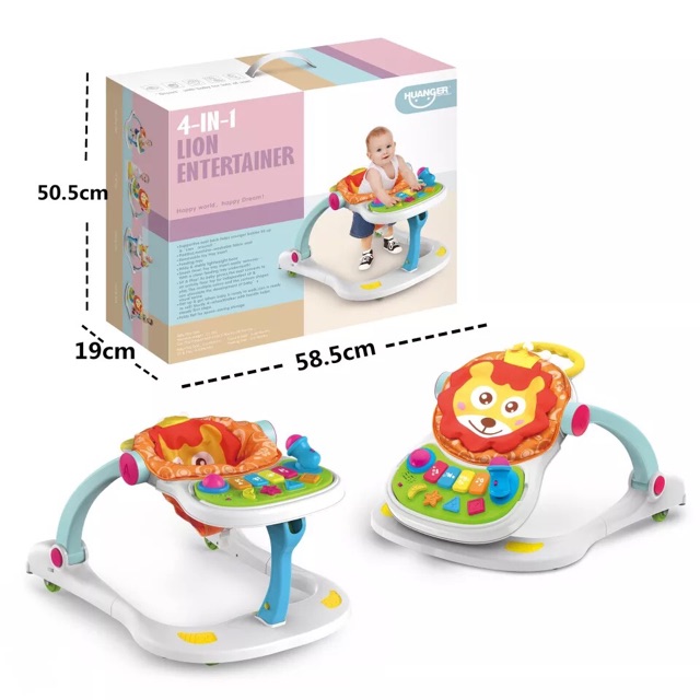lion 4 in 1 entertainer walker