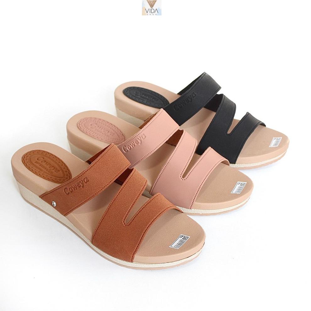 [KODE DYJEY] SENDAL WANITA WEDGES SLOP SANDAL PEREMPUAN DEWASA KEKINIAN SELOP IBU PESTA KONDANGAN