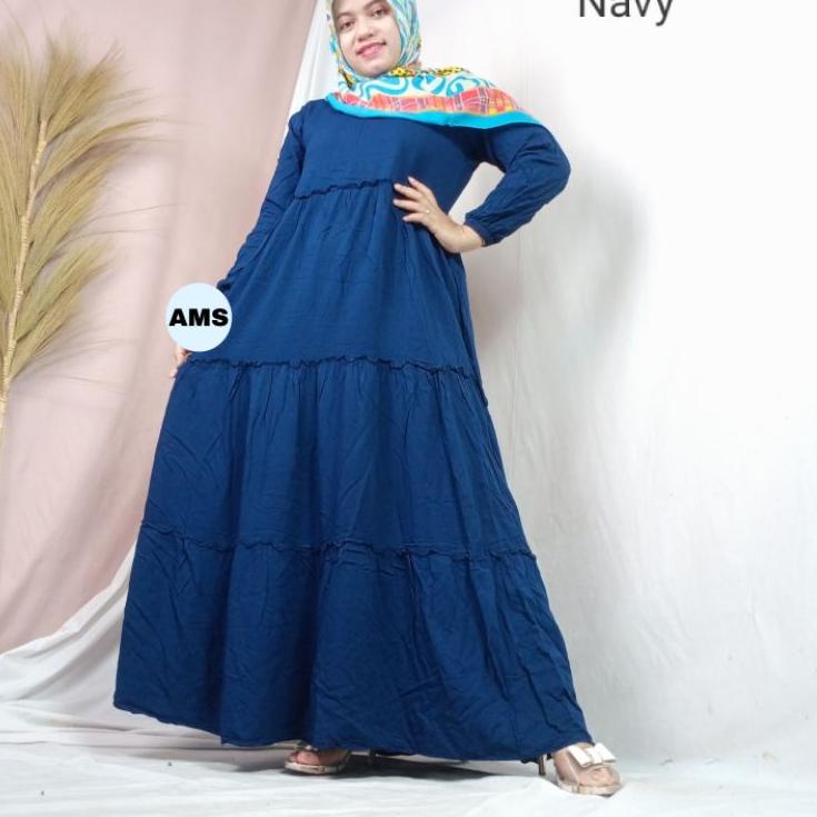 Gamis Twill Polos Ori Bahan Tebal Premium Susun Canda Rempel Daster Twil Abstrak Pelangi Murah ▪ OMB