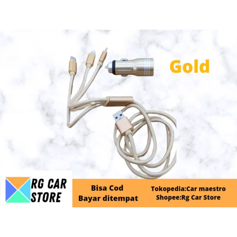 CHARGER  MOBIL 3in1 UNIVERSAL BRAND MACRONE ORIGINAL TAIWAN