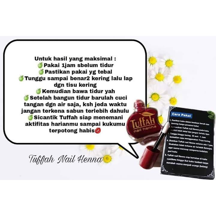 Tuffah Nail Henna Kutek kuku 10ml agen Resmi SAH SHALAT