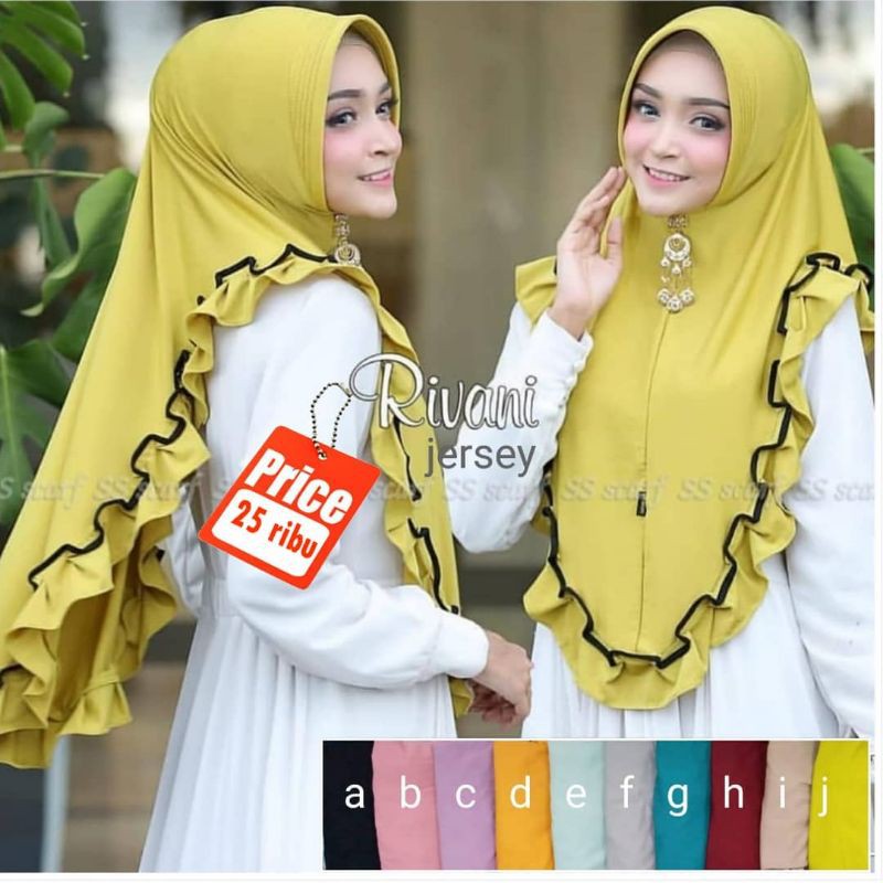 JILBAB HIJAB INSTAN JERSEY RIVANI