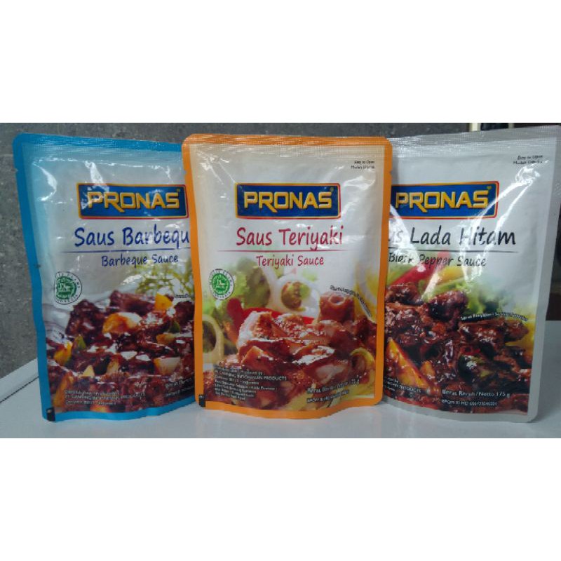 

PRONAS Saus Lada Hitam, Teriyaki, Barbeque Pouch 175gr