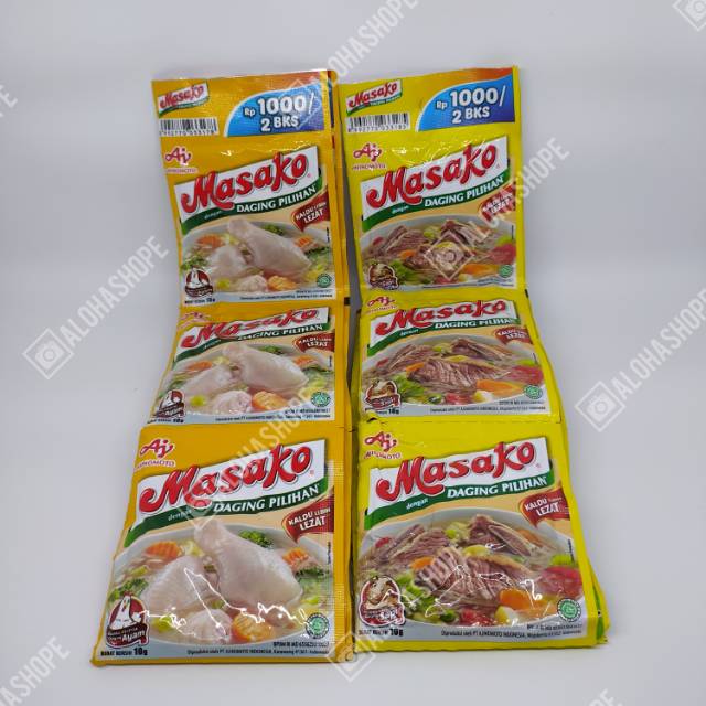 

12 pcs MASAKO AYAM DAGING SAPI AJINOMOTO 10GR