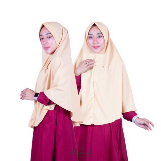 Alantasik - JILBAB SYARI WOLFIS UK L PET ANTEM KHIMAR HIJAB JUMBO WOLLPEACH R.22