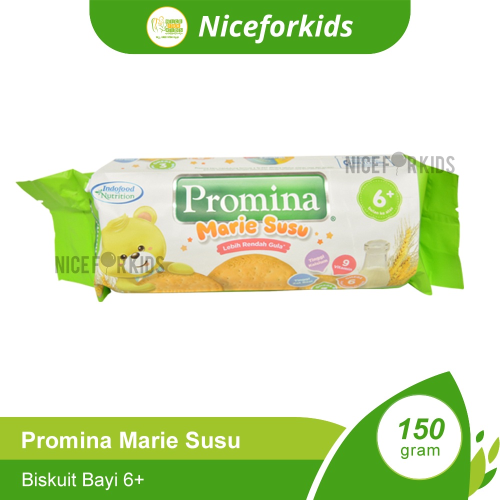 Promina Biskuit Marie Susu 150gr Usia 6 Bulan Ke Atas / Biskuit Bayi Cemilan / Mpasi Bayi