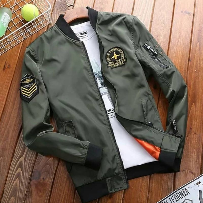 JAKET BOMBER PRIA TEBAL AIRFORCE -MUZARA