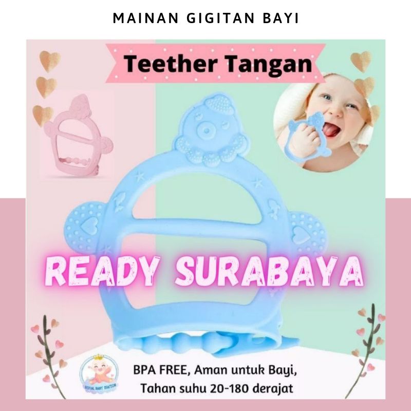 Must Have! Mainan Gigitan Teether Tangan Genggam Bayi Handle