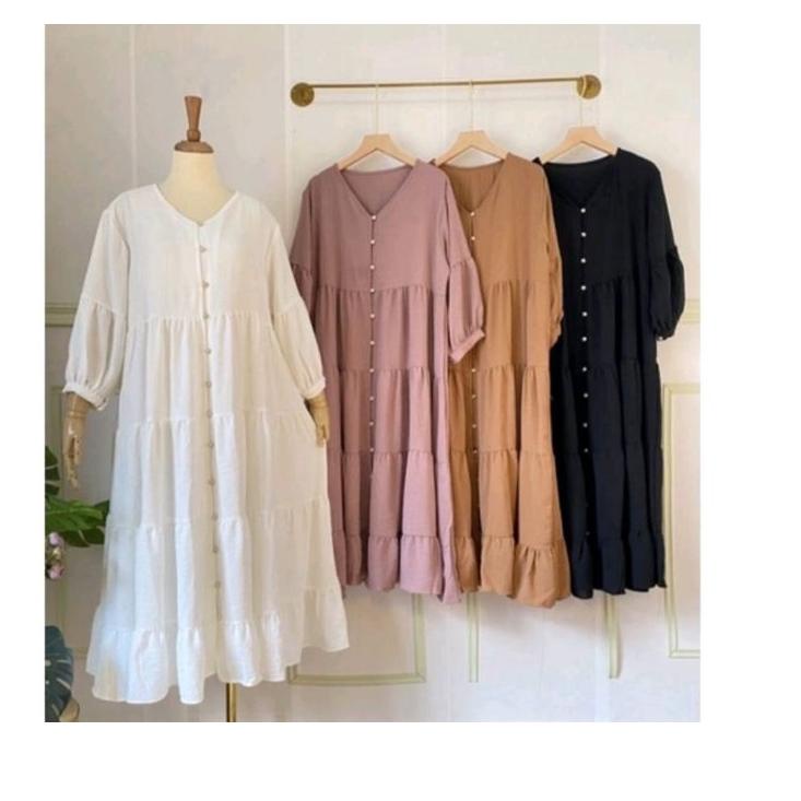 Top Produk.. MIDI DRESS MUTIARA CRINCLE / MIDI DRESS CRINCLE AIRFLOW / MIDI DRESS JAMUR / MIDI DRESS